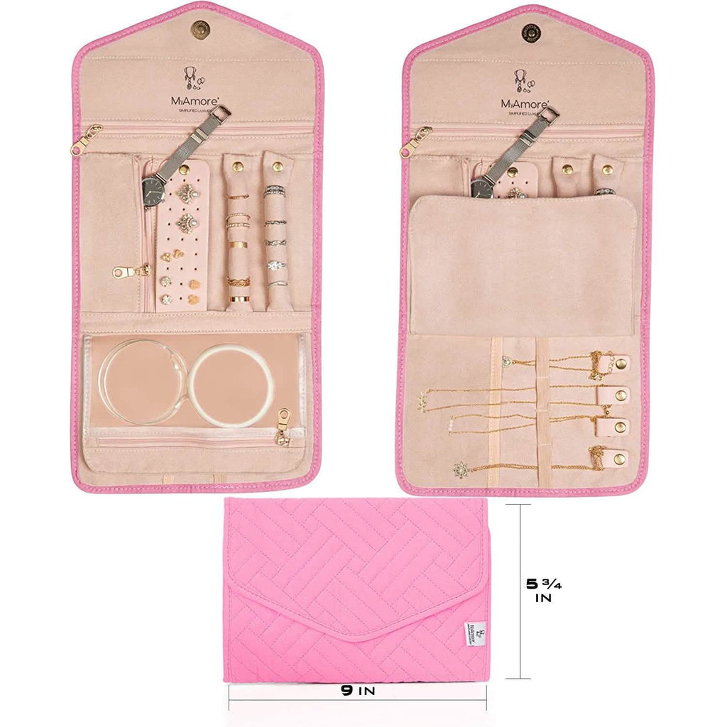 MyAmore' Jewelry Roll Travel Case