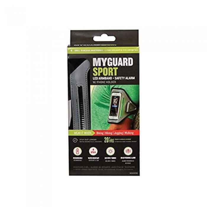 MYGUARD SPORT LED Armband & Safety Alarm with Phone Holder