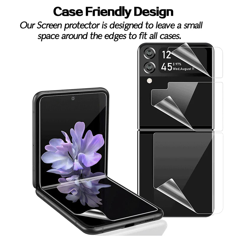 For Samsung Galaxy Z Flip 3 5G Soft Hydrogel Screen Protector Film/HD Lens Cover