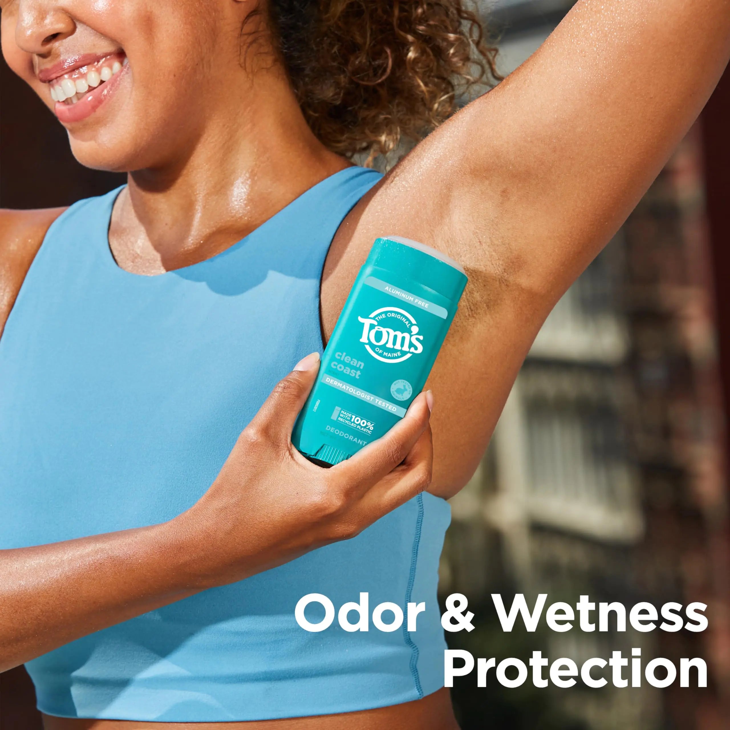 Tom’s of Maine Clean Coast Aluminum Free Natural Deodorant For Women & Men | Goes on Clear | Odor & Wetness Protection | Naturally Derived and Moisture-Locking Ingredients | 3.25 oz 3.25 Ounce (Pack of 1)