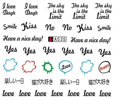Nail Art Water Transfer Stickers Anime Mouse Animal Kid slider adhesive Watermark Decals Women Beauty Wedding Nails  Decal Self-Adhesive 3D Wave Design Decoration for Women Girls Art Stickers Decal Decoration Metallic Curve Strip Line Nail