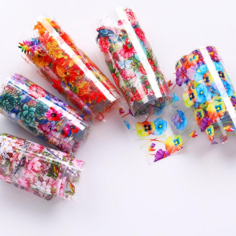 Nail Foils Fall Design Maple Leaves Flower Golden Nail Sliders Snake Leopard Decor Paper Nail Art Sticker Set Decals for Women Nail Decorations Accessories Metal Curve Stripe Lines Design Letter Nail Sticker Adhesive Decoration