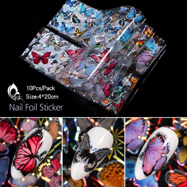 Nail Foils Marble Flower Series Iridescent Nail Art Transfer Sticker Paper Slider Nail Water Decal Design Manicures Decorations  Art Manicures Decoration New Gold Nail Transfer Foils for Nail Arts Nails Supply Holographic Effect Nail Art Foil Stickers Hol