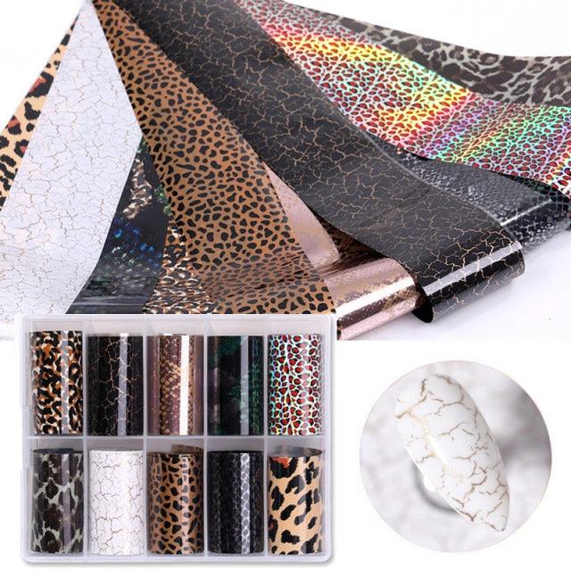 Nail Foils Marble Flower Series Iridescent Nail Art Transfer Sticker Paper Slider Nail Water Decal Design Manicures Decorations  Art Manicures Decoration New Gold Nail Transfer Foils for Nail Arts Nails Supply Holographic Effect Nail Art Foil Stickers Hol