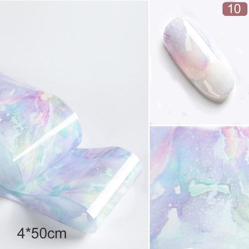 Nail Foils Marble Series Nail Art Transfer Sticker Paper Gold Line Foils Bright Marble Design Decoration Marble Nail Art Stickers Water Transfer Nail Decals Full Wraps Gradient Acrylic Nail Kits for Women Manicure Decoration Accessories