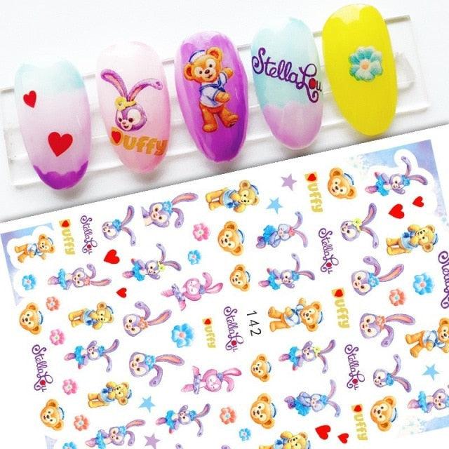 Nail Stickers Cute Rabbit Nail Art Decorations No Face Man Sliders For Manicure Cute Cartoon Nail Art Sticker Decals for Women Kids Girls Manicure Decoration Nail Art Supplies 3D Self-Adhesive Nail Decals Designer Nail Stickers for Acrylic Nails