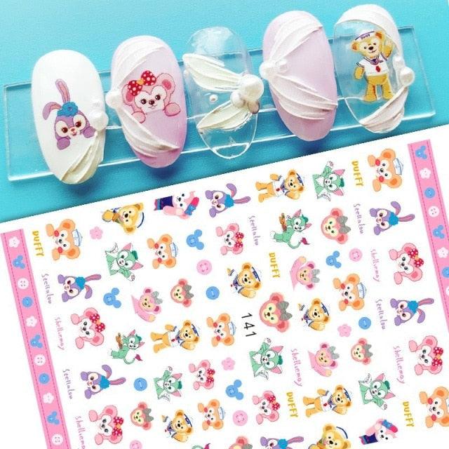 Nail Stickers Cute Rabbit Nail Art Decorations No Face Man Sliders For Manicure Cute Cartoon Nail Art Sticker Decals for Women Kids Girls Manicure Decoration Nail Art Supplies 3D Self-Adhesive Nail Decals Designer Nail Stickers for Acrylic Nails