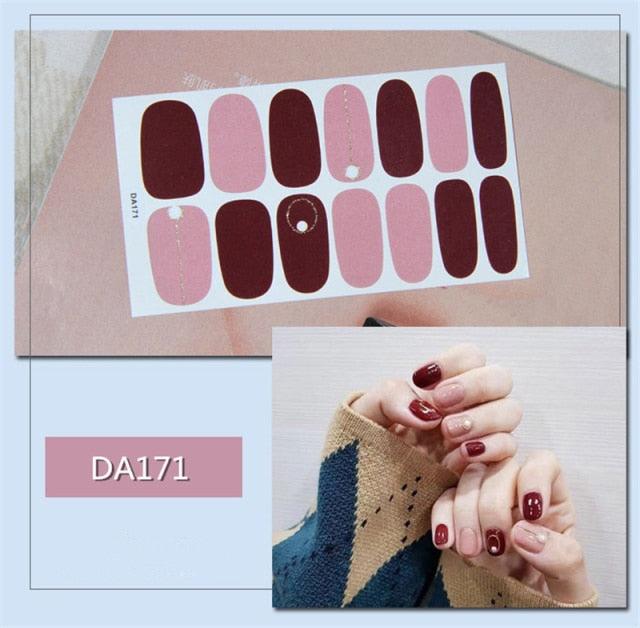 Nail Wraps Polish Decals Strips Golden Glitter 3D Adhesive Full Nail Art Stickers Manicure Kits Women Nail Decorations Accessories Metal Curve Stripe Lines Design Letter Nail Sticker Adhesive Decoration Template Nail Tool Decorations