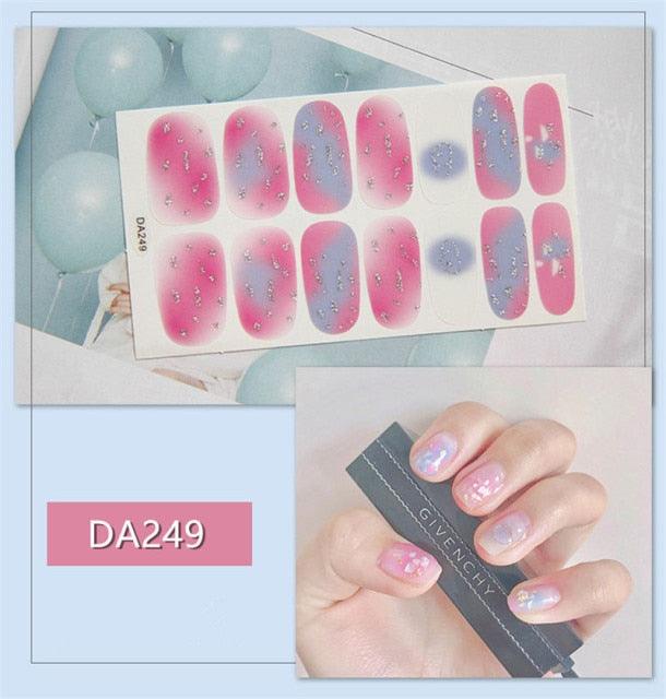Nail Wraps Polish Decals Strips Golden Glitter 3D Adhesive Full Nail Art Stickers Manicure Kits Women Nail Decorations Accessories Metal Curve Stripe Lines Design Letter Nail Sticker Adhesive Decoration Template Nail Tool Decorations