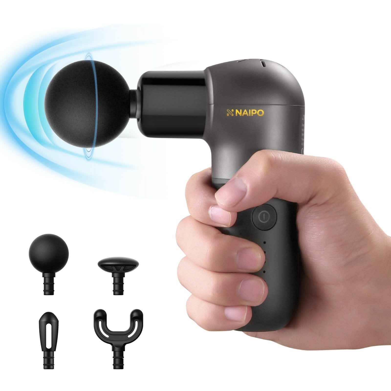 Naipo Mini Massage Gun Deep Tissue Muscle Massager with Ergonomic Handle