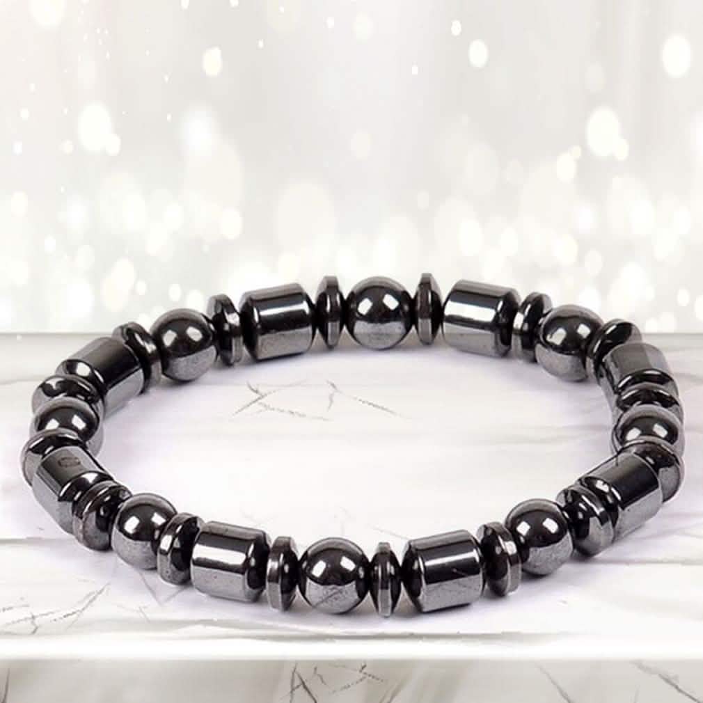 Natural Magnetic Hematite Stretch Bracelets For Men and Women