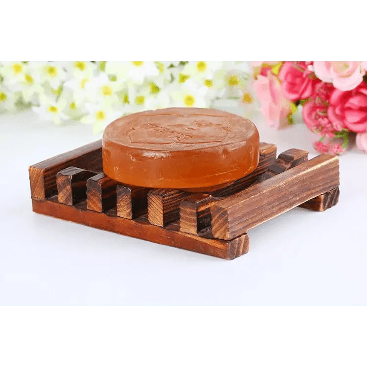 Natural Wooden Soap Dish Wood Soap Tray Holder Storage Soap Rack Plate Box Container For Bath Shower Plate Bathroom Wooden Soap Dish Soap Saver Holder Soap Tray for Bathroom Shower Rectangular Sink Drainer Hand Craft for Soap Sponges And More