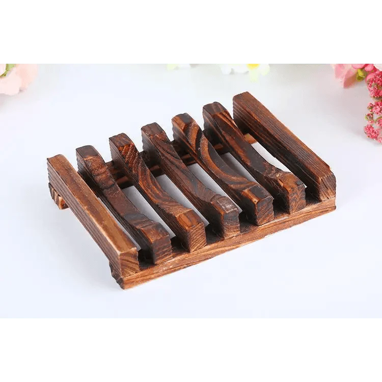 Natural Wooden Soap Dish Wood Soap Tray Holder Storage Soap Rack Plate Box Container For Bath Shower Plate Bathroom Wooden Soap Dish Soap Saver Holder Soap Tray for Bathroom Shower Rectangular Sink Drainer Hand Craft for Soap Sponges And More