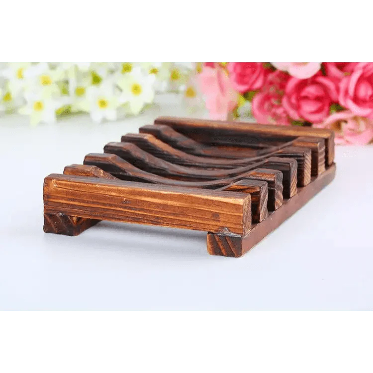 Natural Wooden Soap Dish Wood Soap Tray Holder Storage Soap Rack Plate Box Container For Bath Shower Plate Bathroom Wooden Soap Dish Soap Saver Holder Soap Tray for Bathroom Shower Rectangular Sink Drainer Hand Craft for Soap Sponges And More