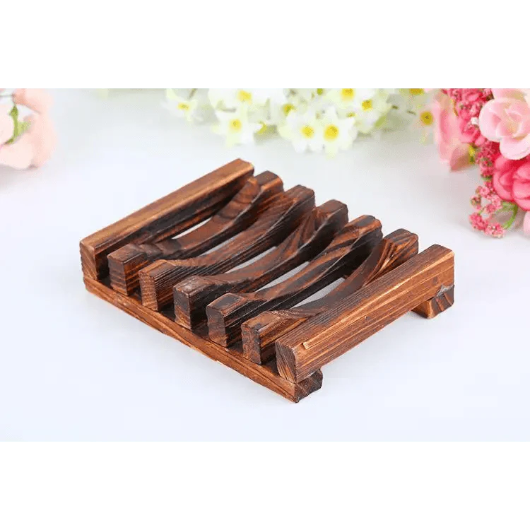 Natural Wooden Soap Dish Wood Soap Tray Holder Storage Soap Rack Plate Box Container For Bath Shower Plate Bathroom Wooden Soap Dish Soap Saver Holder Soap Tray for Bathroom Shower Rectangular Sink Drainer Hand Craft for Soap Sponges And More