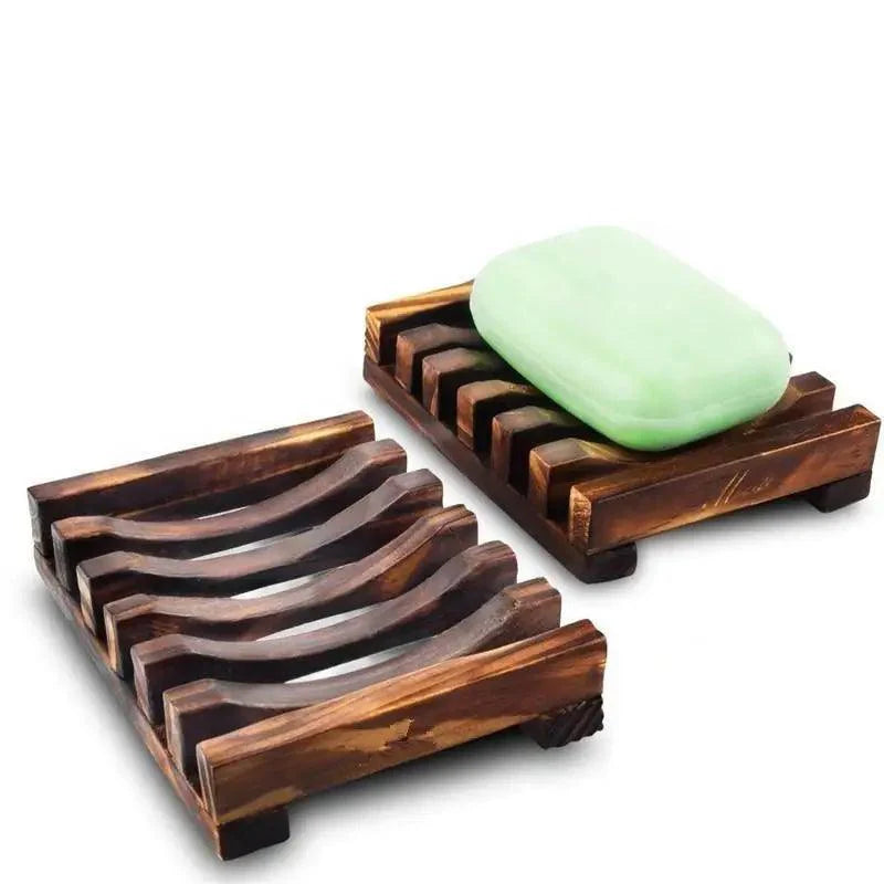 Natural Wooden Soap Dish Wood Soap Tray Holder Storage Soap Rack Plate Box Container For Bath Shower Plate Bathroom Wooden Soap Dish Soap Saver Holder Soap Tray for Bathroom Shower Rectangular Sink Drainer Hand Craft for Soap Sponges And More