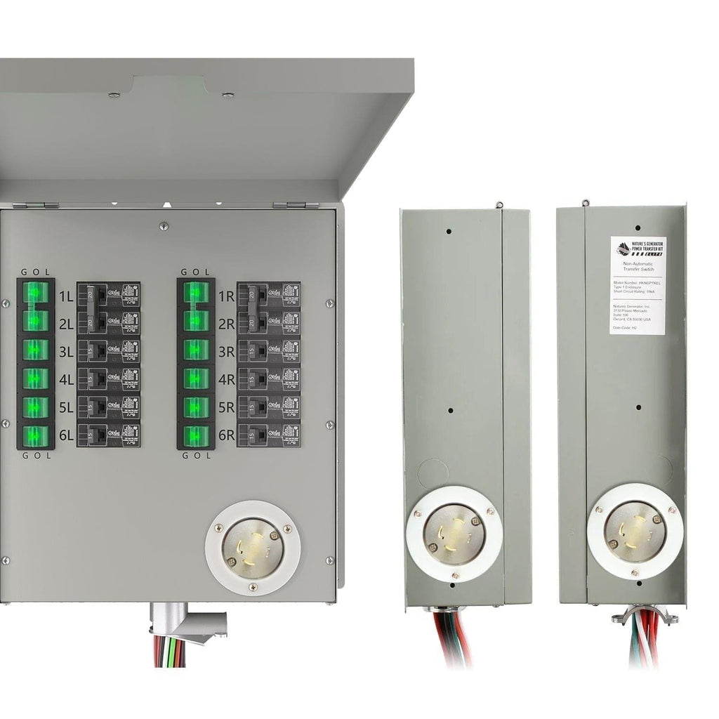 12-Circuit 120/240V 30A Non-Automatic Transfer Switch