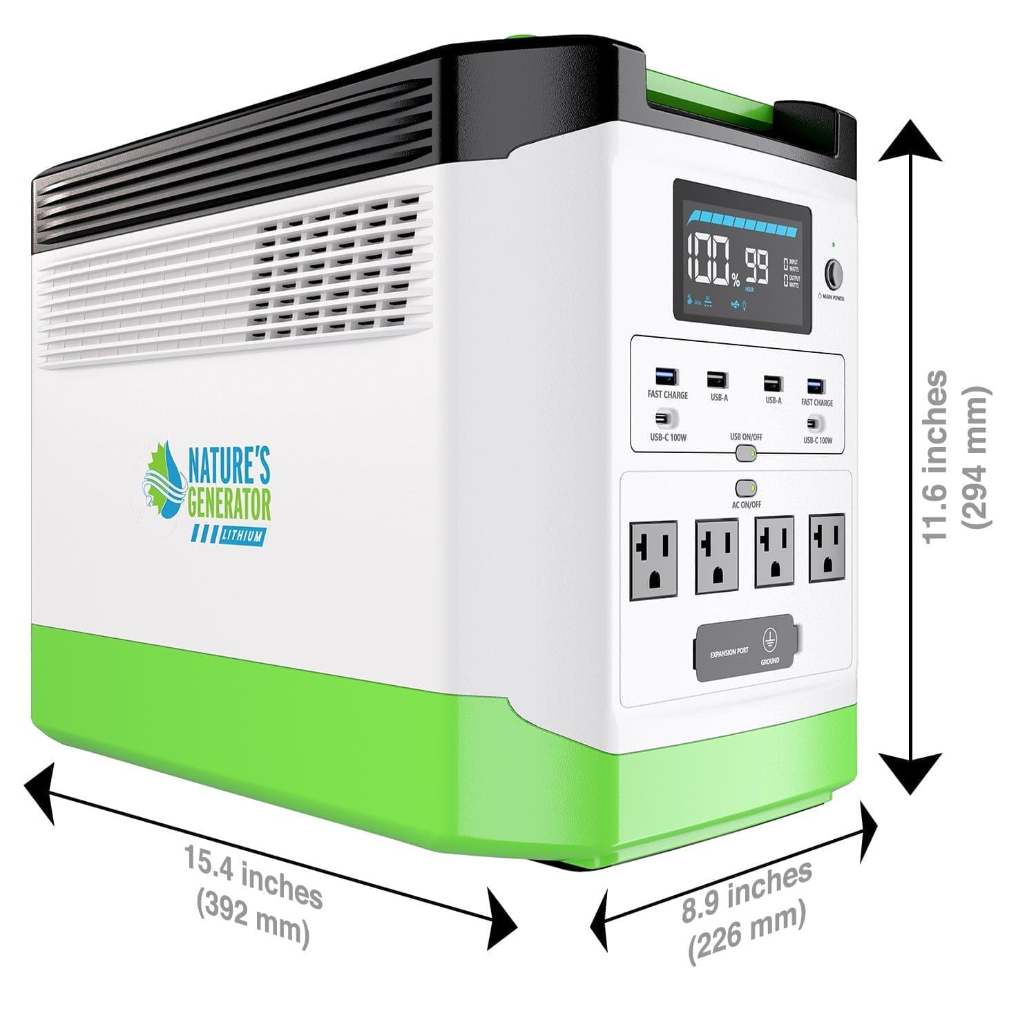 High Capacity Lithium 1800 Solar and Wind Generator