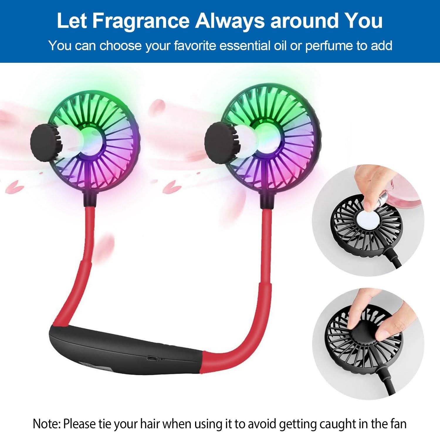 Neck Hanging Fan Hand Free Portable