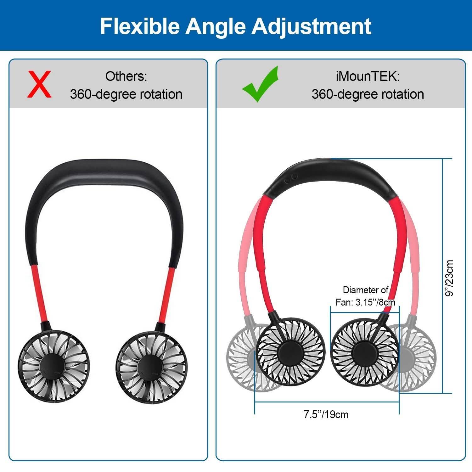 Neck Hanging Fan Hand Free Portable