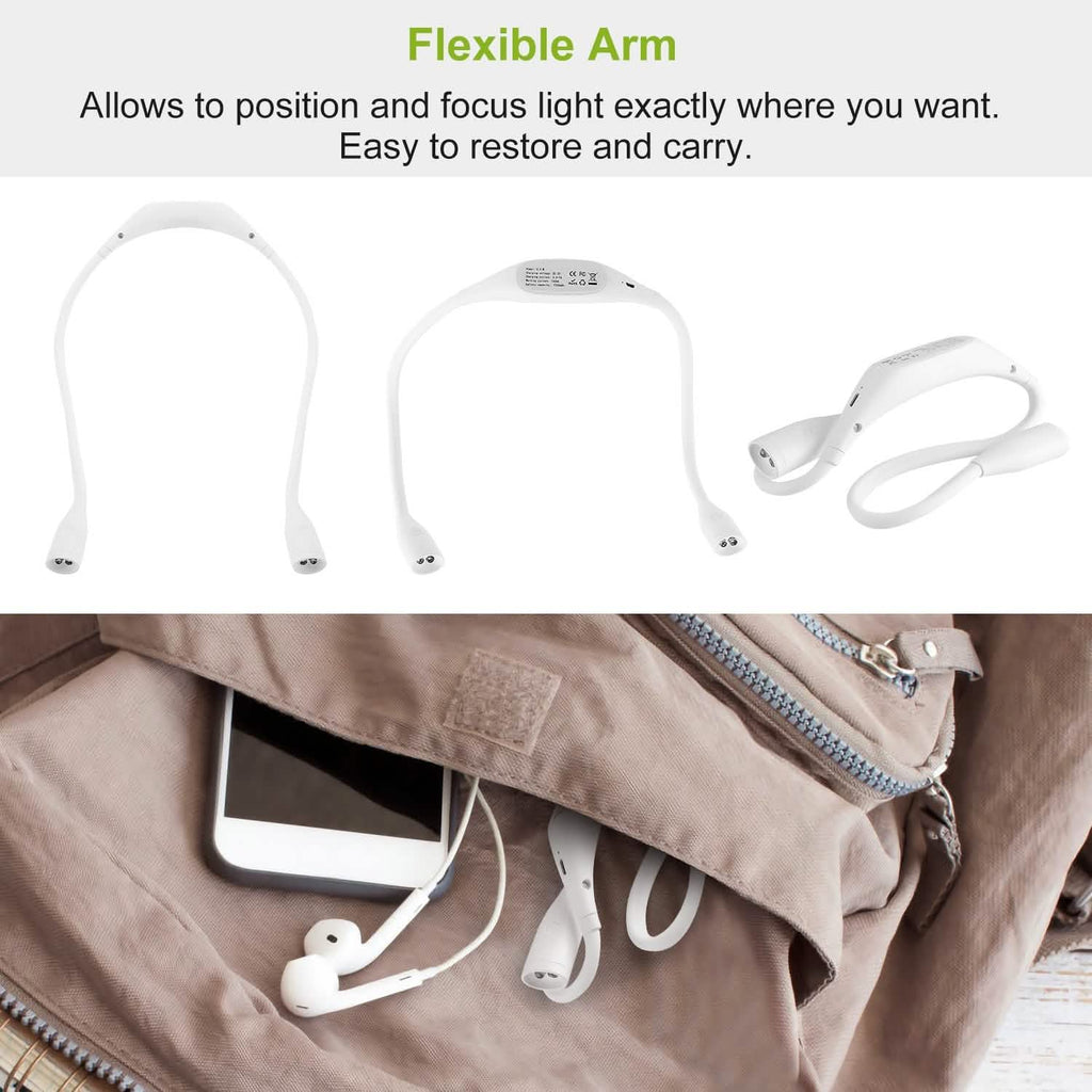 Neck Reading Light Rechargeable Book Bed Lamp