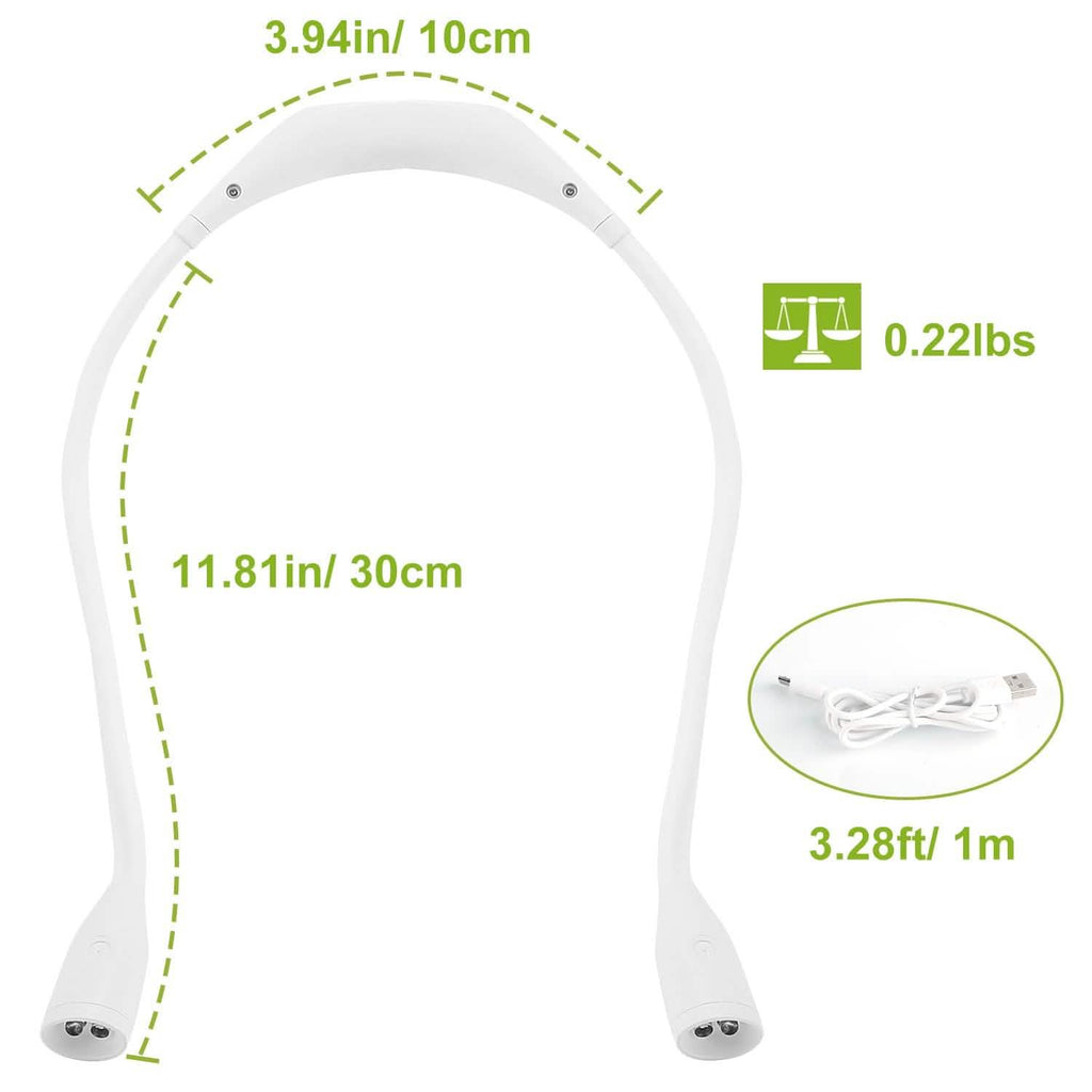 Neck Reading Light Rechargeable Book Bed Lamp