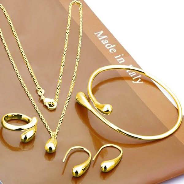Necklace Ring Hook Oval Earings Set