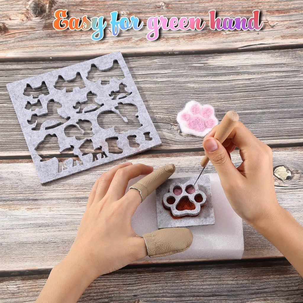 Needle Felting Kit with 24 Colors Wool