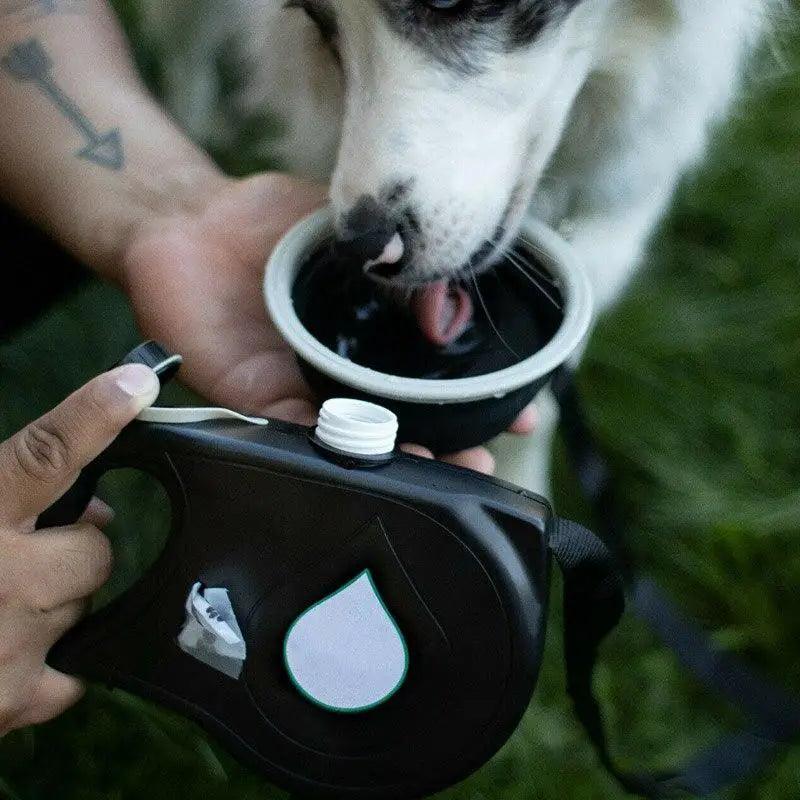 New 3 IN 1 Multifunctional Colorful Pet Leash With Built-in Water Bottle Bowl And Waste Bag Dispenser Modern Design For All Pets
