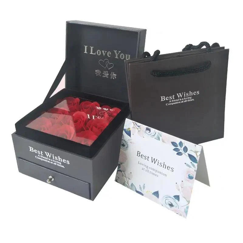 New Amazing Gift Boxes with Lids for Presents Jewelry Rose Box Christmas Present Women's Birthday Party Gift for Mom Girlfriend Gifts Bridesmaid gift Party favorite