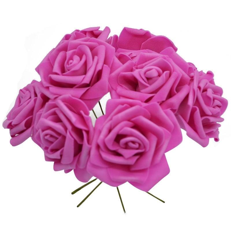 New Artificial 10/20/30 Heads 8cm PE Foam Rose Flowers Bride Bouquet Flower For Wedding Party Decorative Scrapbooking Flower Silk Roses for Wedding Centerpieces Bridal Show Bouquets Party Home Flowers Decoration