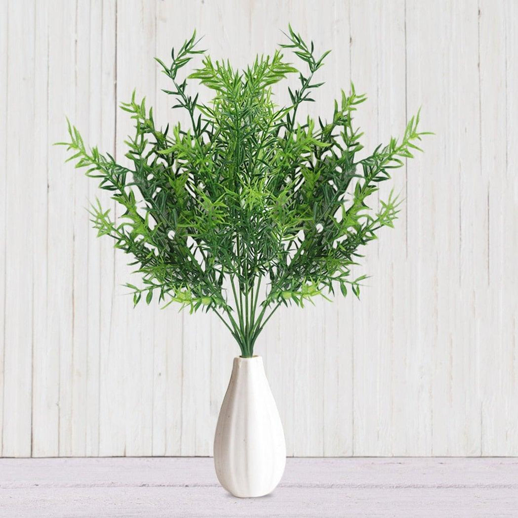 New Artificial Shrubs Boston Fern Grass Fake Green Bushes Indoor Outdoor UV Resistant Indoor Outside For Home Garden Porch Window Décor