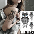 New Big Butterfly Waterproof Temporary Sticker Tattoo Elegant Black Colorful Tattoos Rose For Women Men