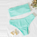 New Bikini High Waist Strapless Bikini Women Swimwear Women Swimsuit Padded Bathing Suit Women High Waist Bikini Set Strapless 2 Piece Bathing Suit Swimsuits