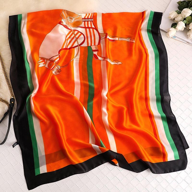 New Brand Designer Luxury  Winter Long Silk Scarf Shawls Wraps Print Cotton Scarf Stylish Head Wraps Scarves Hijabs Neck Scarves Lady Hijab For Female