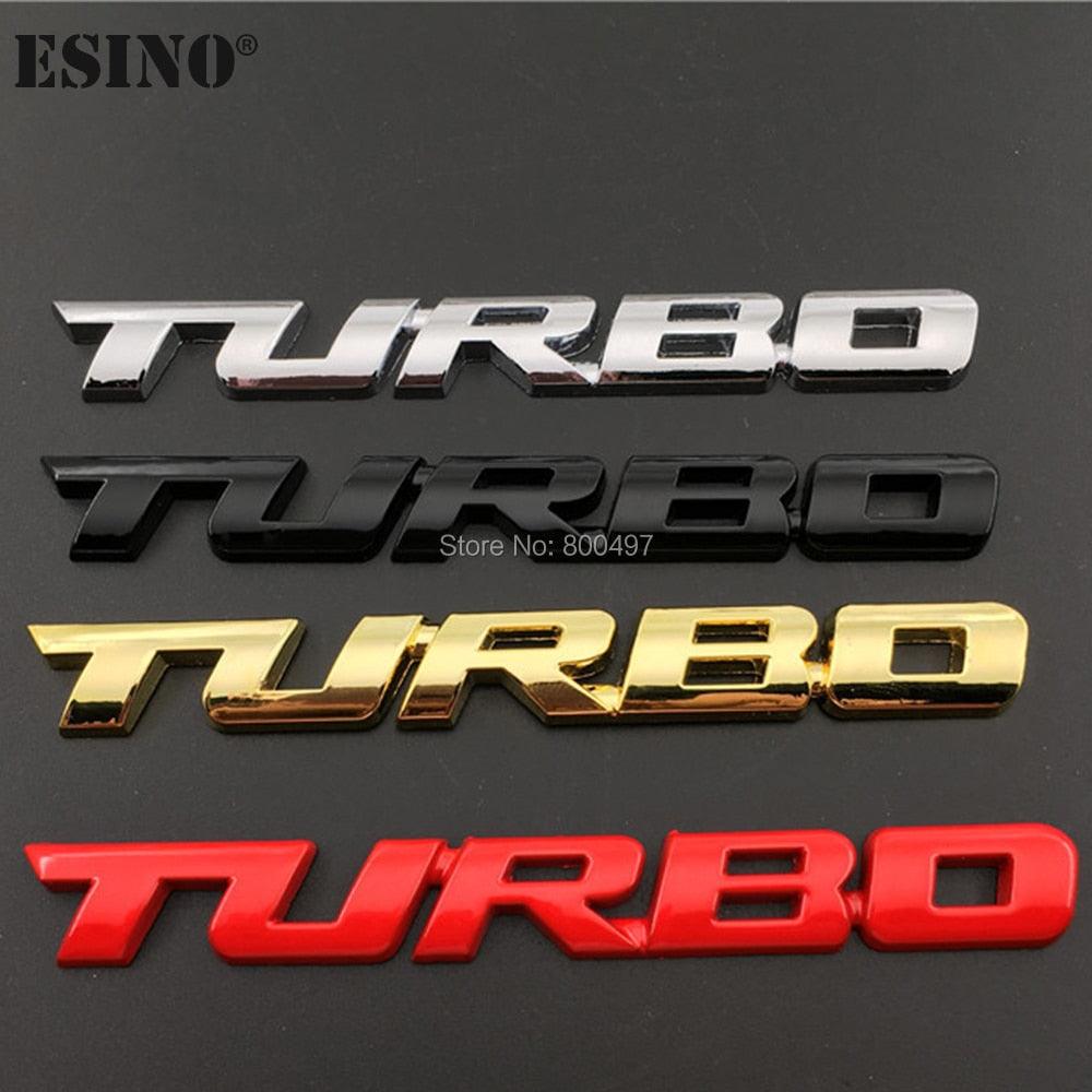 New Car Styling Car Turbo Boost Loading Boosting 3D Metal Chrome Zinc Alloy 3D Emblem Badge Sticker Decal  3D Metal Turbo Car Truck Door Body Side Fender Rear Trunk Adhesive Emblem Badge Decals Auto Accessory