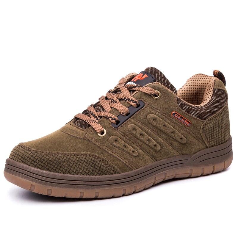 New Classics Style Mens Hiking Shoes Lace Up Men Sport Wear-Resistant Outdoor Jogging Camping Low Cut Hiking Work Boots Outdoor Mountaineering Sport Shoes
