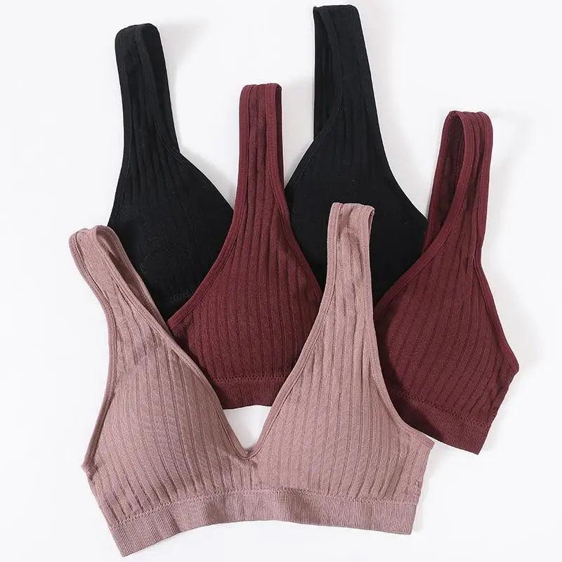 New Comfortable Seamless Sports Bras For Women And Girls Top Female Brassiere Deep V Sexy Women's Underwear Backless