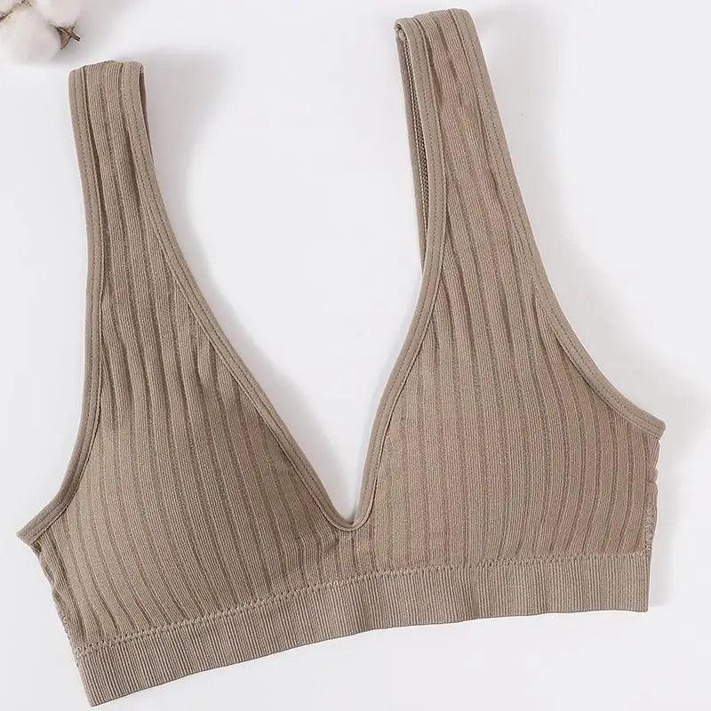New Comfortable Seamless Sports Bras For Women And Girls Top Female Brassiere Deep V Sexy Women's Underwear Backless