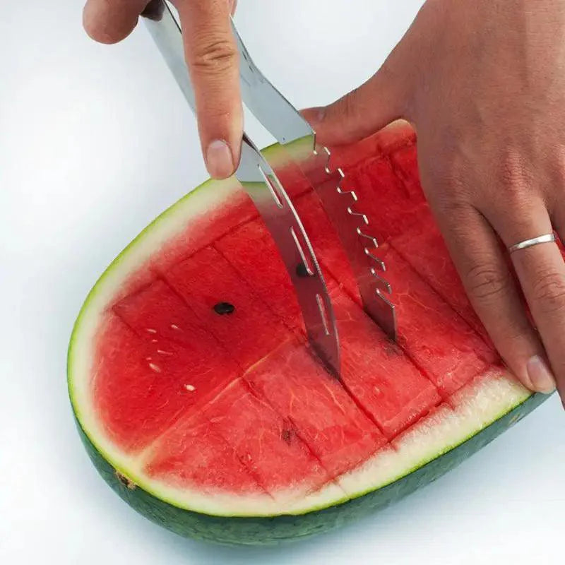 New Eco-Friendly 1pcs Stainless Steel Watermelon Slicer Cutter Knife For Fruit Tools Kitchen Accessories Gadgets Watermelon Spoons