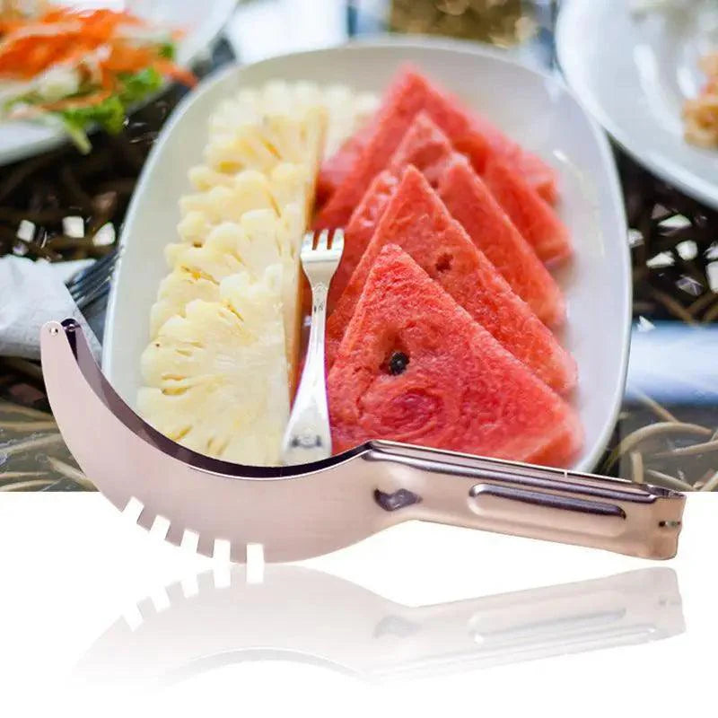 New Eco-Friendly 1pcs Stainless Steel Watermelon Slicer Cutter Knife For Fruit Tools Kitchen Accessories Gadgets Watermelon Spoons