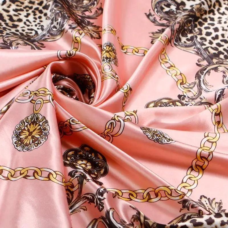 New Elegance Fashionable Scarves for Women Shawl Print Silk Satin Hijab Scarf Female Bandana 90*90cm Luxury Square Shawls Scarfs For Ladies