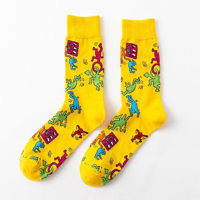 New Fashion Pure Soft Cotton Cartoon Animals Casual Socks Loving Heart Flamingo Women Cute Funny Short Ankle Socks For Men And Women