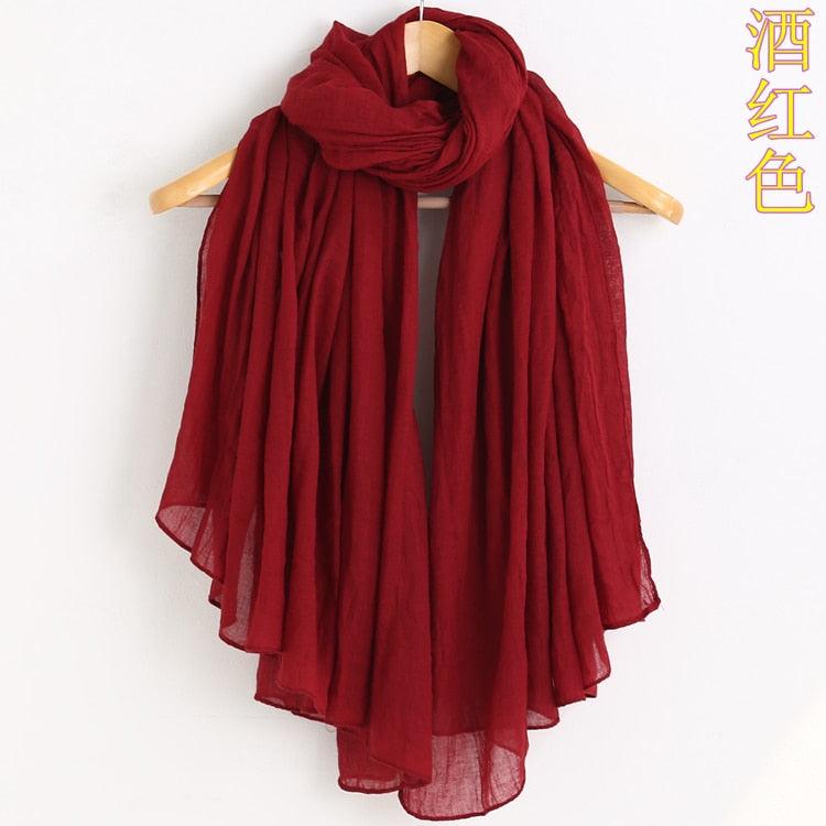 New Fashion Soft Cotton Elegant Viscose Scarf Ladies Scarf Shawls Lightweight Elegant Wraps  Muslim Hijab scarf scarves For Women