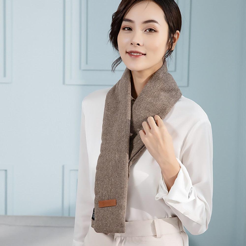 New Fashion Winter USB Heated Scarf Unisex Neck Warmer Neckerchief Winter Rechargeable Heating Elegant Scarf Neck Heating Pad Lightweight Shawl To Keep Your Neck Warm Shawl For Women