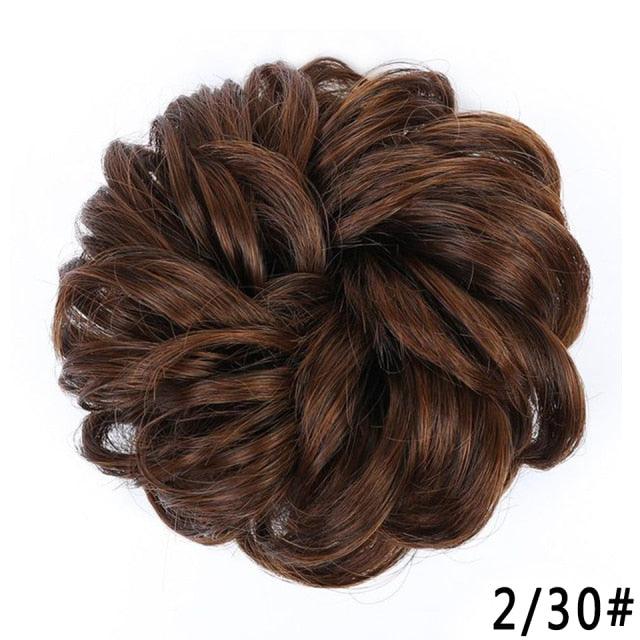 New Girl's Synthetic Chignon Red Pink Purple Blue Green Curly Messy Bun Kids Donut Roller Hair Bun Heat Resistant Fake Hair Wigs For Black Women Cosplay Wigs For Women