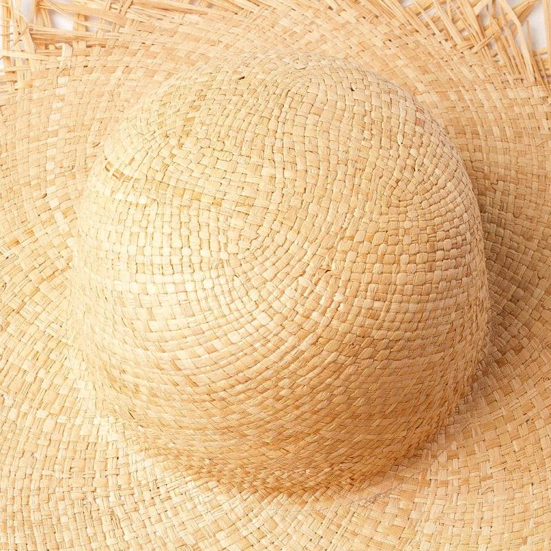 New Handmade Women Straw Sun Hats Large Wide Flat Top Wide Hat Beach Hat Lady Holiday Sun Protection Hat Girls Quality Natural Outdoor Sun Caps For Holiday Vintage Design Hat