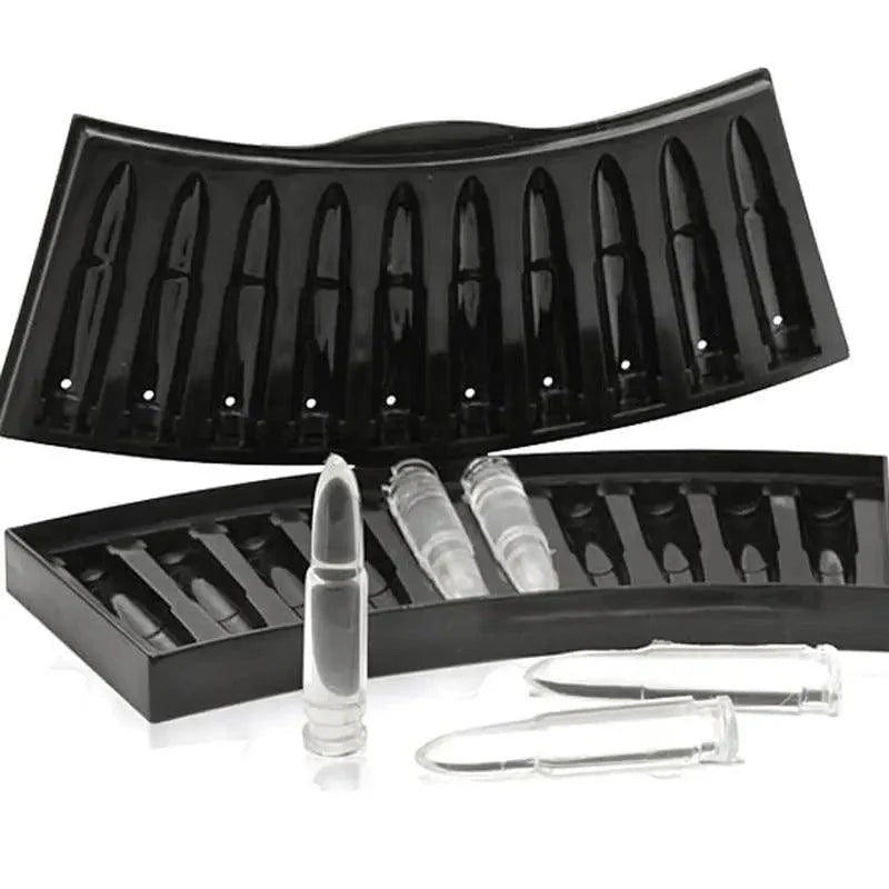 New Incredible Gun Bullet Skull Ice Cube Maker Bullet Ice Cube Tray Chocolate Mold Home Bar Accessories Whiskey Wine Ice Cream Tool
