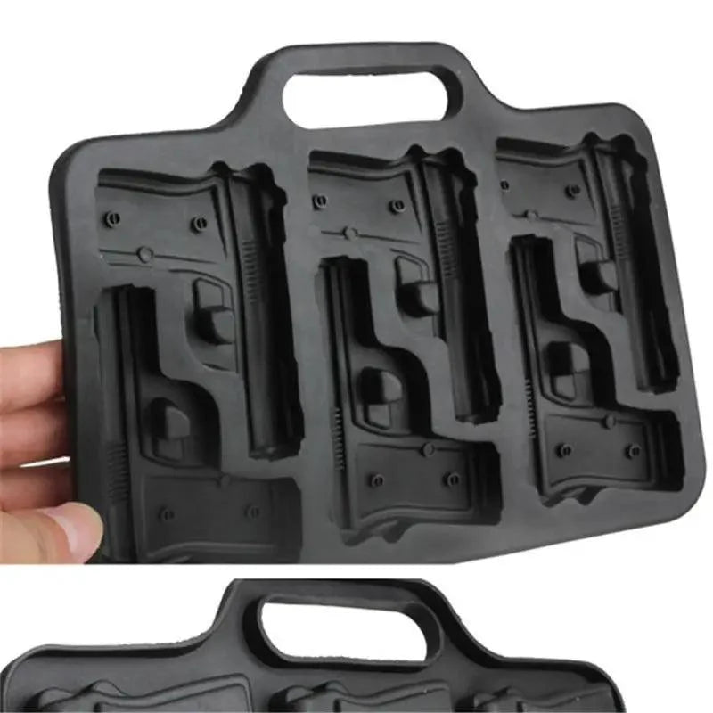 New Incredible Gun Bullet Skull Ice Cube Maker Bullet Ice Cube Tray Chocolate Mold Home Bar Accessories Whiskey Wine Ice Cream Tool