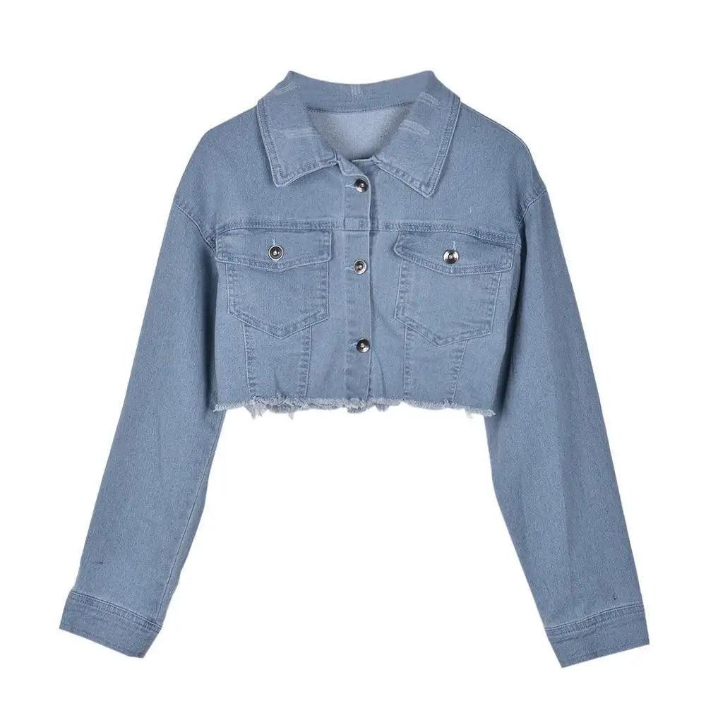 New Incredible Spring Women Sexy Ripped Denim Jackets Vintage Casual Short Jean Jacket Puff Sleeve Winter Female Coat Streetwear